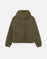 STUSSY WORK JACKET INSULATED CANVAS OLIVE