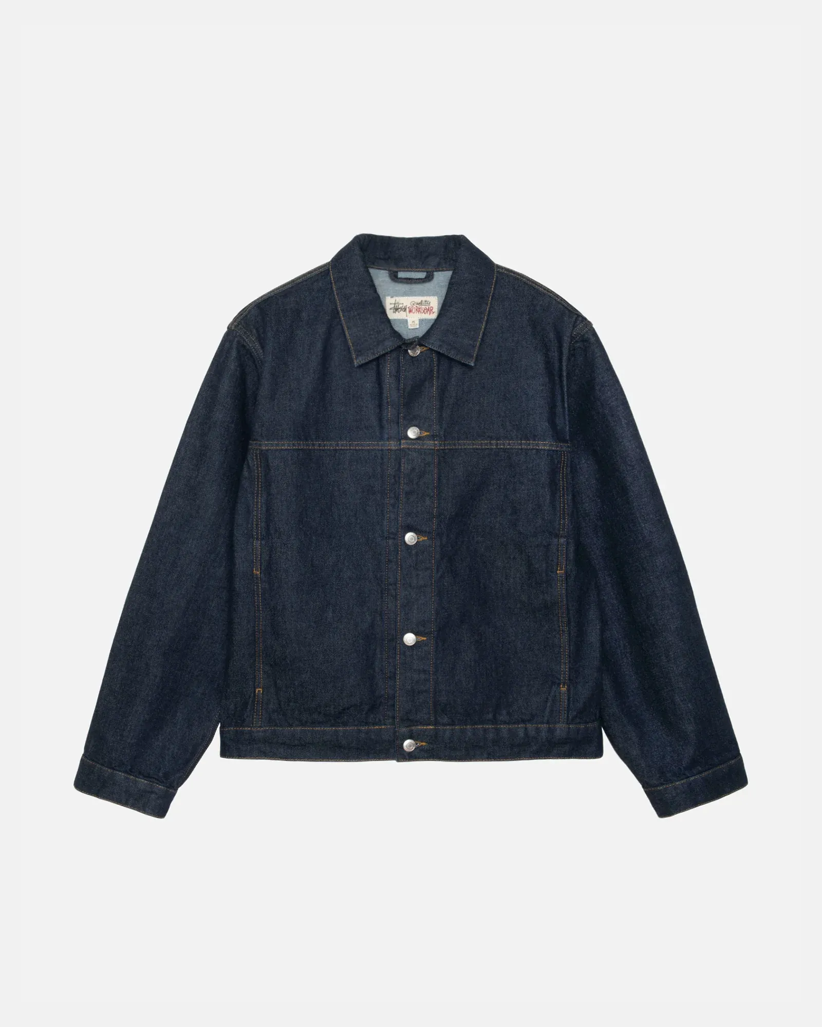 STUSSY TRUCKER JACKET DENIM NAVY STUSSY TRUCKER JACKET DENIM NAVY