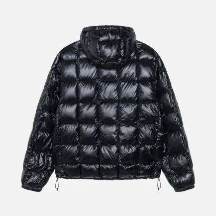 STUSSY MIDWEIGHT HOODED PUFFER BLACK