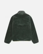STUSSY SHERPA REVERSIBLE JACKET DARK GREEN