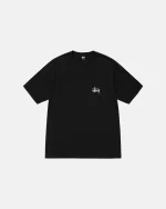 STUSSY CALIFORNIA GROWN TEE PIGMENT DYED BLACK