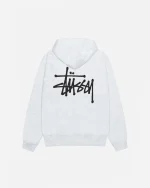 BASIC STÜSSY HOODIE ASH HEATHER