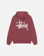 BASIC STÜSSY HOODIE OXBLOOD