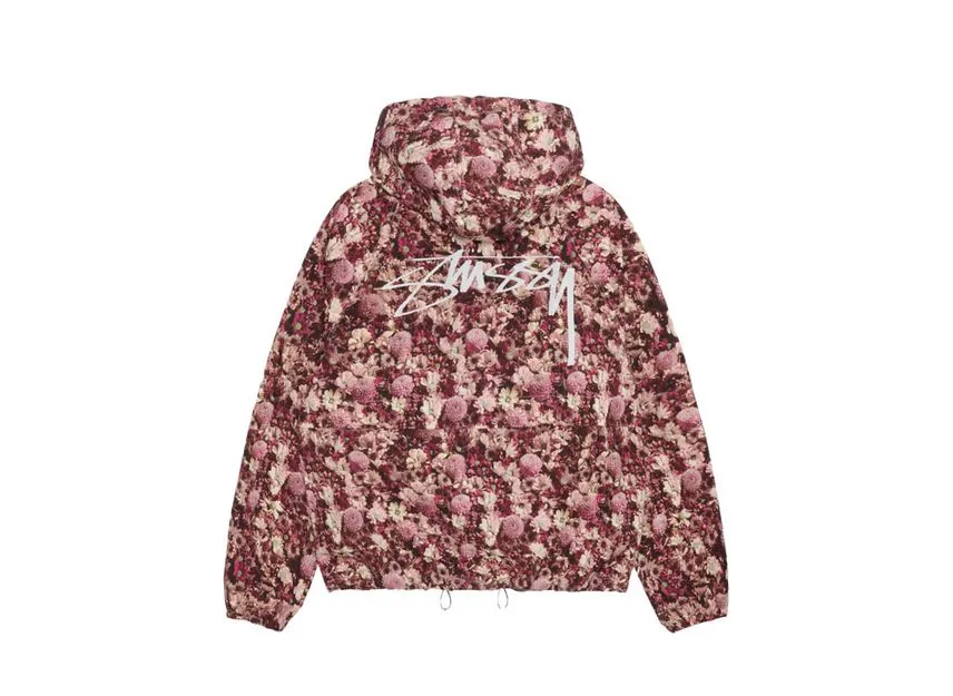 Stussy Beach Shell Floral Nylon Maroon Stussy Beach Shell Floral Nylon Maroon