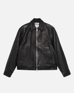 STUSSY OUR LEGACY WORK SHOP BLOUSON JACKET LEATHER BLACK